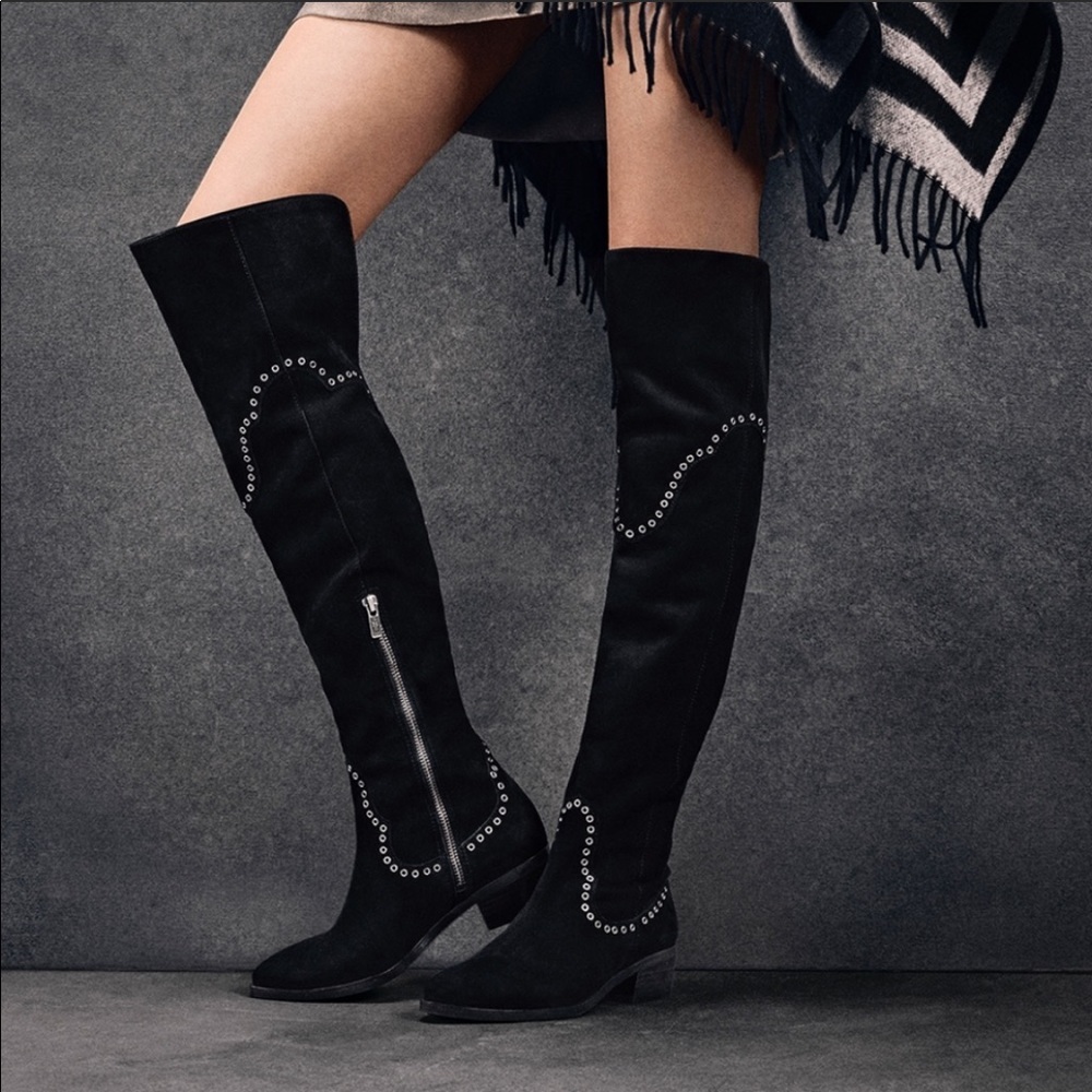 Frye Ray Grommet over the knee boots sz 7.5m - Picture 2 of 6